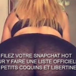 Liste pseudos snap sex  Novembre 2017